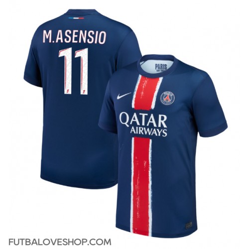 Dres Paris Saint-Germain Marco Asensio #11 Domáci 2024-25 Krátky Rukáv